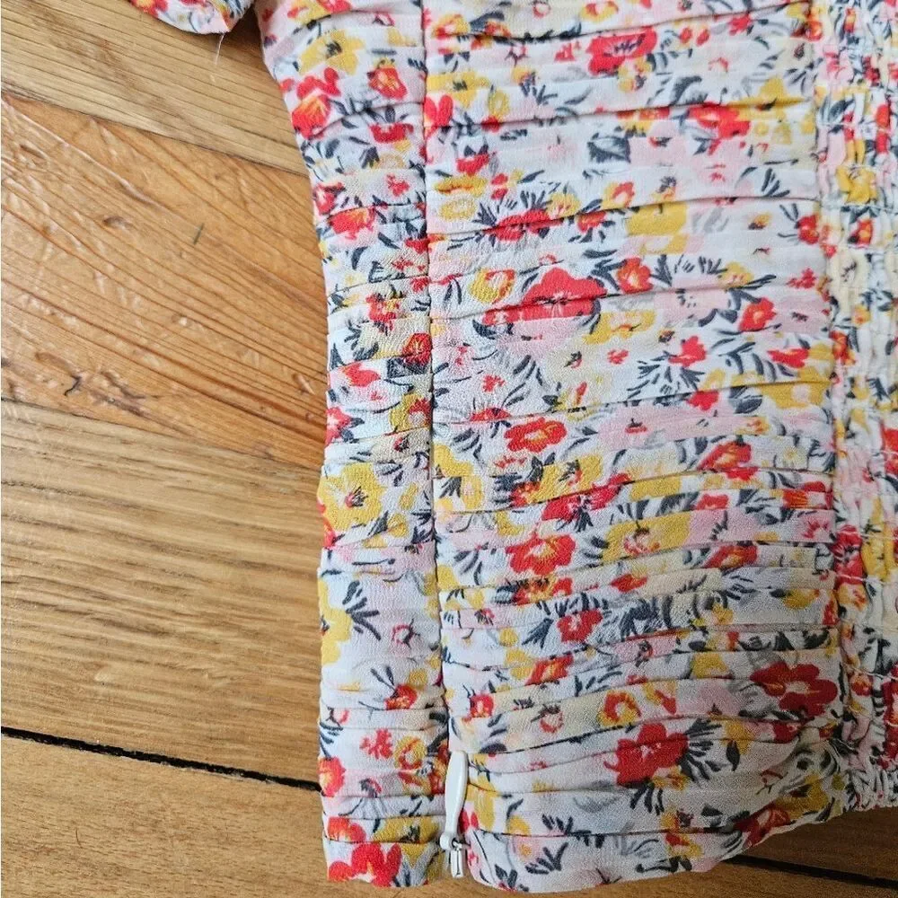 Astr Floral Puff Sleeve Blouse